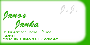 janos janka business card